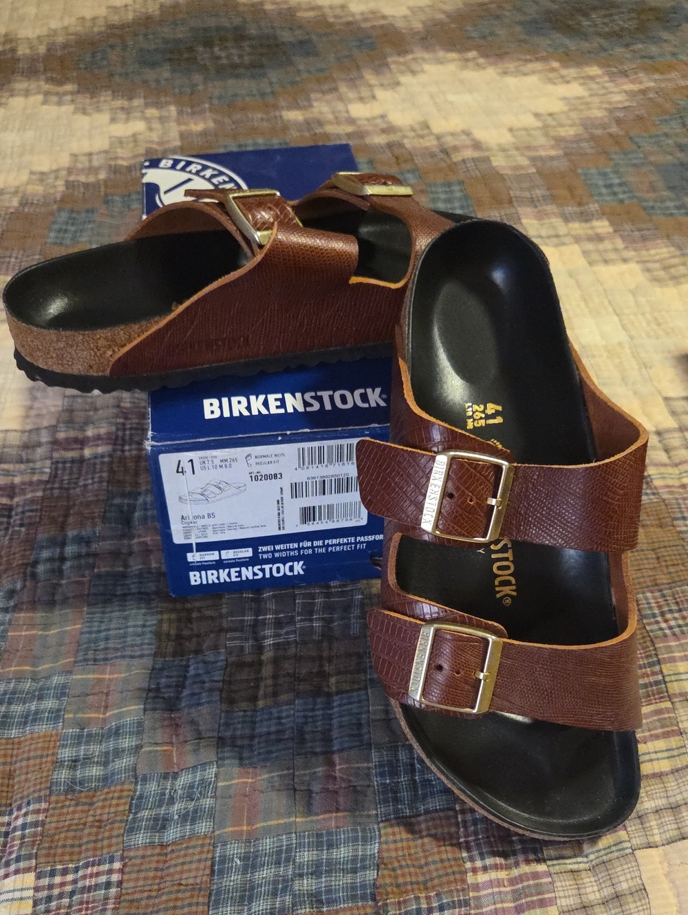 Birkenstock Arizona Embossed Brown LNIB L10 EU41